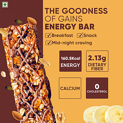 Buy Fitspire Fit Bar Nutritional Energy Bar Chocolate, Banana, Walnut, No Added Sugar, Vegan