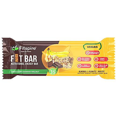 Buy Fitspire Fit Bar Nutritional Energy Bar Chocolate, Banana, Walnut