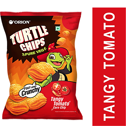 Buy Orion Turtle Chips Tangy Tomato Corn Chip 100 Veg Party Snack