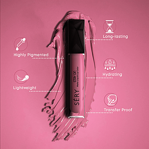 Sery Stay On Matte Liquid Lipstick - Enriched With Vitamin E Lip Colour, LSO-20, Highly Pigmented, 5 ml Mauvelous 