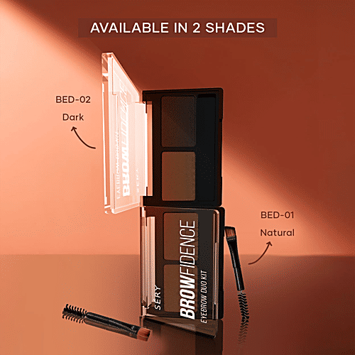 Sery Browfidence Eyebrow Duo Kit - Brow Shaping & Filling, With Vitamin E, 4 g Natural Bed-01 