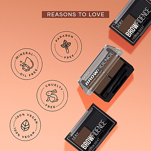 Sery Browfidence Eyebrow Duo Kit - Brow Shaping & Filling, With Vitamin E, 4 g Natural Bed-01 