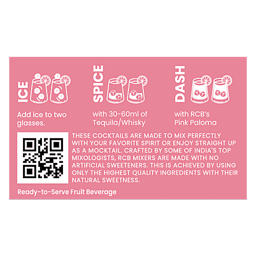 Buy Dash of RCB Pink Paloma Cocktail Mixer NonAlcoholic Fruit