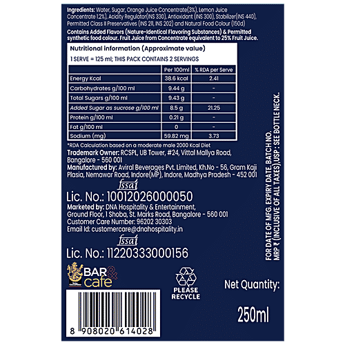 Dash of RCB Whiskey Sour Cocktail Mixer - Non-Alcoholic Fruit Beverage, 250 ml Bottle 