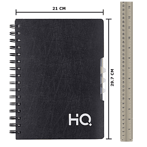 Buy Navneet HQ Five Subject Notebook Wiro Bound, Single Line, A4 Size