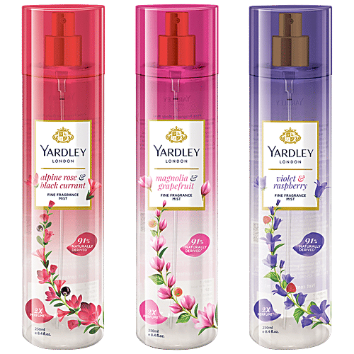 Yardley London Violet & Raspberry Fine Fragrance Mist Spray, 250 ml