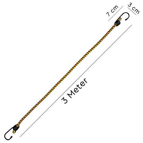 Buy HAZEL Nylon Elastic Rope With Hooks Strong & Durable, 3 Metre
