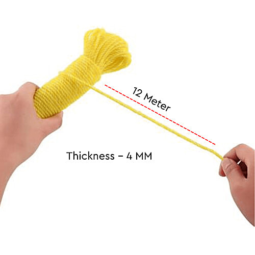 Buy HAZEL Nylon Rope Strong & Durable, Thickness 4 mm, 12 Metre