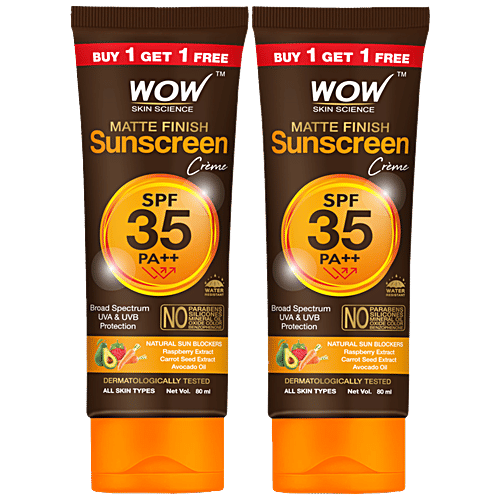 Buy Wow Skin Science Matte Finish Sunscreen Creme With SPF 35 PA++