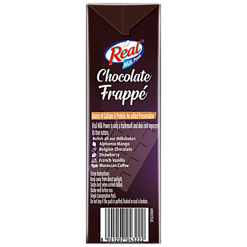 Real Milk Power - Chocolate Frappe Milkshake, Bourbon, 180 ml  Flavoured Milk