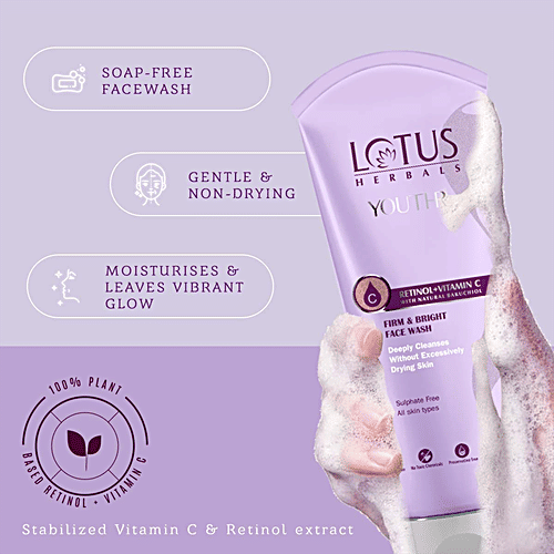 Buy Lotus Herbals YouthRx Firm & Bright Face Wash Retinol & Vitamin C
