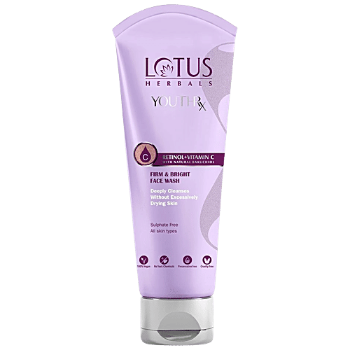 Buy Lotus Herbals YouthRx Firm & Bright Face Wash Retinol & Vitamin C