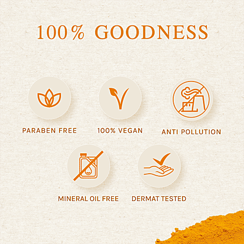 Lotus Herbals Radiance Boost Ubtan Face Scrub - Turmeric, Sandalwood & Rose Water, Paraben Free, 100 g  