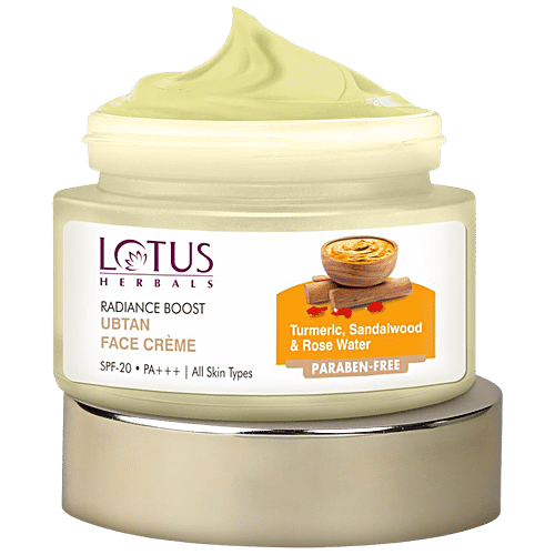 Buy Lotus Herbals Radiance Boost Ubtan Face Creme SPF 20, PA