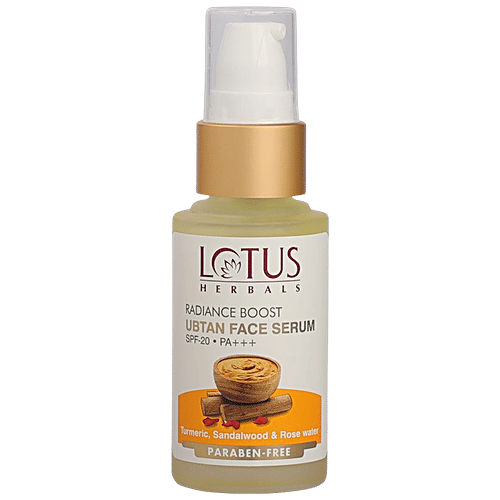 Buy Lotus Herbals Radiance Boost Ubtan Face Serum SPF 20, PA