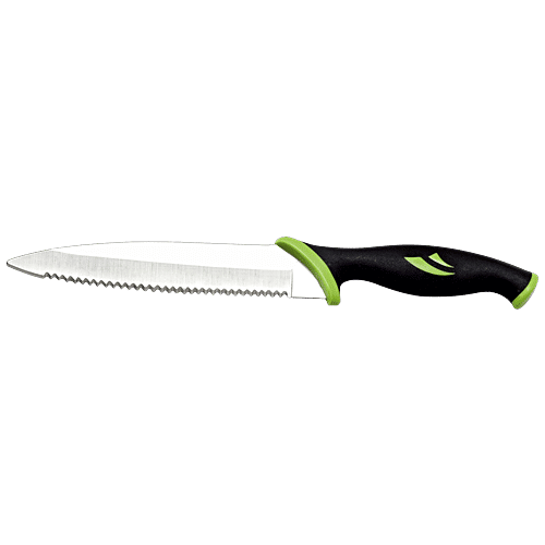 Buy Anjali Olive Bread Knife OKC03, 270 mm, Green & Black, Durable