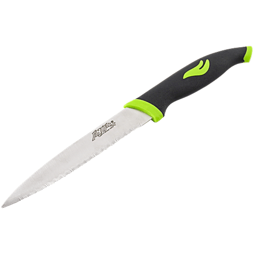 Anjali Laser Knife - Utility Veg, OKC05, 212mm, Green & Black, Durable, Long-Lasting, Rustproof, Olive, 1 pc  