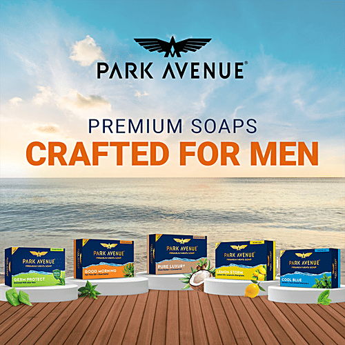 Park Avenue Germ Protect Premium Men’s Soap | Enriched with Aloe Vera, Gentle on skin | Kills 99.9% Germs, 125 g (Pack of 4) 