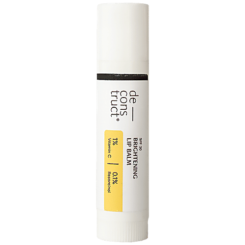 Deconstruct Brightening Lip Balm With SPF 30 - 1% Vitamin C + 0.1% Resorcinol, Protects From Sun Damage, 4 g