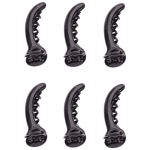 CS Beauty Banana Hair Clip/Clutcher - Black, 6 pcs