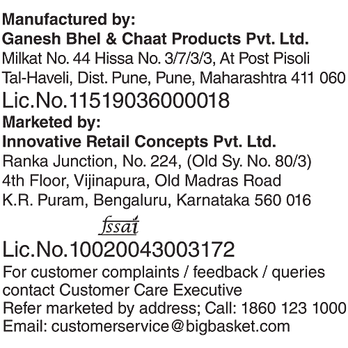 Tasties Origins Bhel Puri Mixture - With Imli & Green Chutney, Namkeen, 300 g Pouch