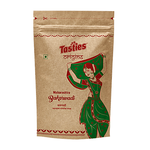 Tasties Origins Bakarwadi, Maharashtra Snack, 250 g Namkeen 