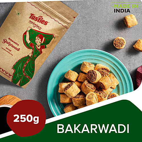 Tasties Origins Bakarwadi, Maharashtra Snack, 250 g Namkeen 