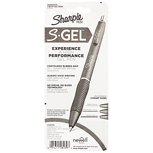 Buy Sharpie S.Gel Pen Blue, Fine Tip 0.5 mm, Comfortable Grip Online at Best Price of Rs 529