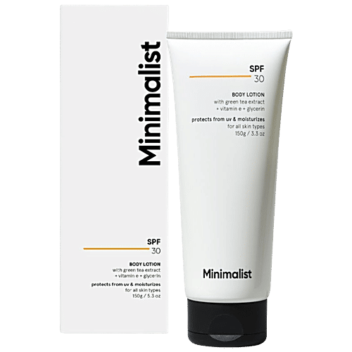 Buy Minimalist SPF 30 Body Lotion With Vitamin E, Gylcerin & Green