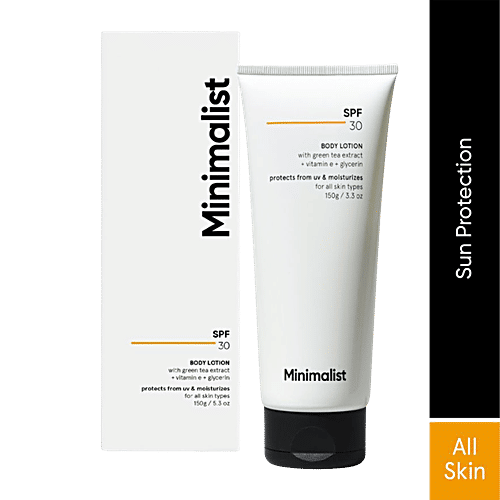 Buy Minimalist SPF 30 Body Lotion With Vitamin E, Gylcerin & Green