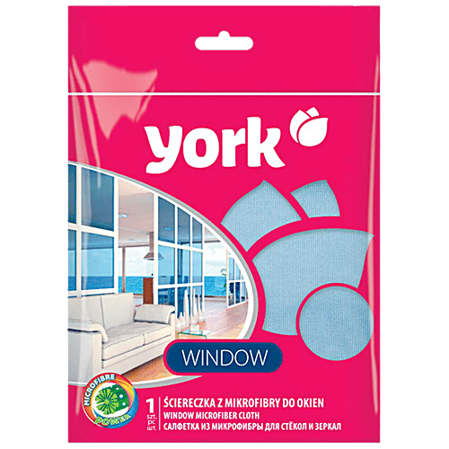 YORK Microfibre Cloth - Blue, For Professional & Streak-Free, 1 pc