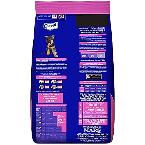 Chappi Dry Dog Food - Chicken & Milk, For Puppy, 2 To 12 Months, 7 kg Great Nutrition
Good Value