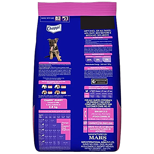 Chappi Dry Dog Food, Chicken & Milk - For Puppy, 2 To 12 Months, 7 kg Great Nutrition
Good Value