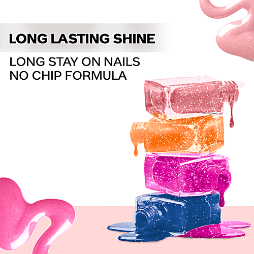 Faces Canada Ultime Pro Splash Nail Enamel - Long Lasting Shine, 8 ml Decked Up A08 