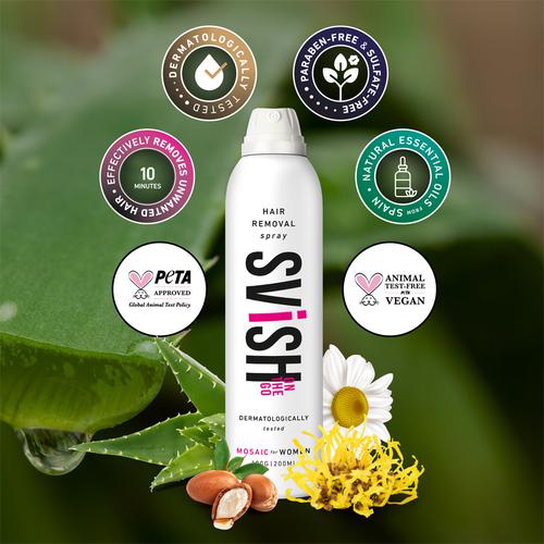 Svish On The Go Hair Removal Spray Hygiene Kit For Women, 750 g (4 pcs) 