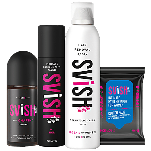 Buy Svish On The Go Hair Removal Spray Hygiene Kit For Women Online at Best Price of Rs 2375