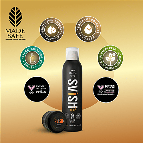 Svish On The Go | Hair Removal Spray - Mosaic, For Men | Made Safe Certified |, 200 Ml  