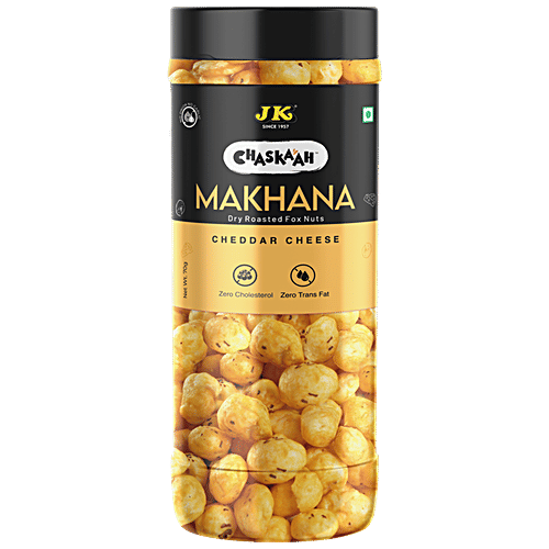 Buy JK CHASKAAH Makhana Cheddar Cheese, Dry Roasted, Zero Cholesterol