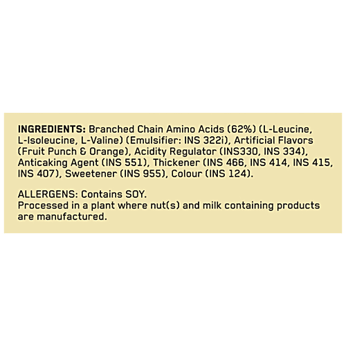 Optimum Nutrition Instantized BCAA 5000 Powder - Fruit Punch Flavour, Supports Muscle Endurance & Recovery, 30 Servings, 250 g  