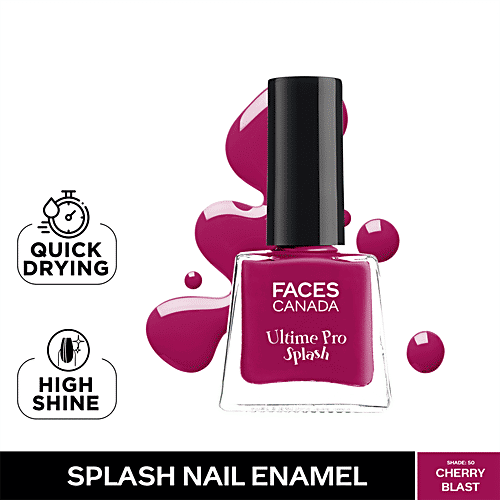 Faces Canada Ultime Pro Splash Mini Nail Enamel - Floral Dream, Royal Ruby, Cherry Blast & Watermelon, 5 ml (Pack of 4) 