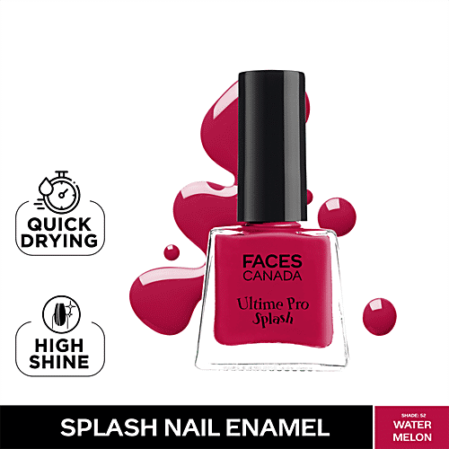 Faces Canada Ultime Pro Splash Mini Nail Enamel - Floral Dream, Royal Ruby, Cherry Blast & Watermelon, 5 ml (Pack of 4) 