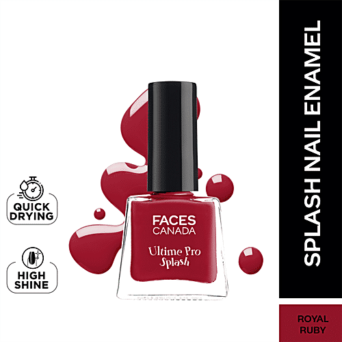 Faces Canada Ultime Pro Splash Mini Nail Enamel - Floral Dream, Royal Ruby, Cherry Blast & Watermelon, 5 ml (Pack of 4) 