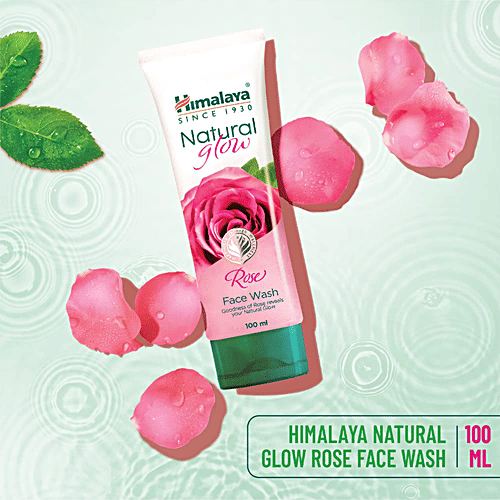 Himalaya Natural Glow Rose Face Wash - Removes Impurities & Dirt, 100 ml