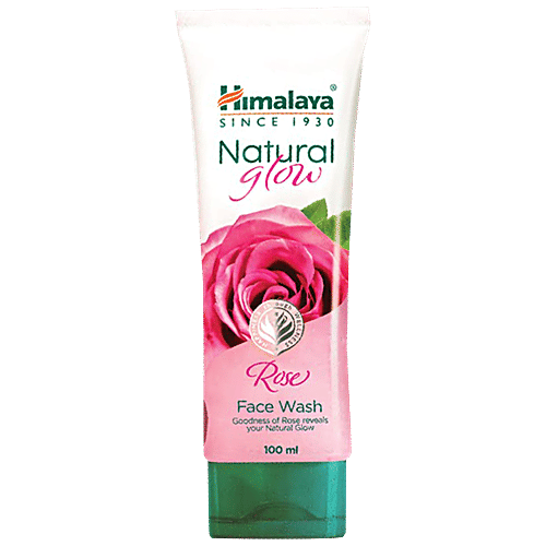 Himalaya Natural Glow Rose Face Wash - Removes Impurities & Dirt, 100 ml