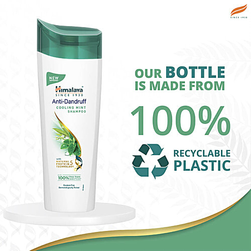 Himalaya Anti-Dandruff Cooling Mint Shampoo up to 00 relief dandruff and itchy scalp with Cooling mint and Tea Tree oil, 180 ml