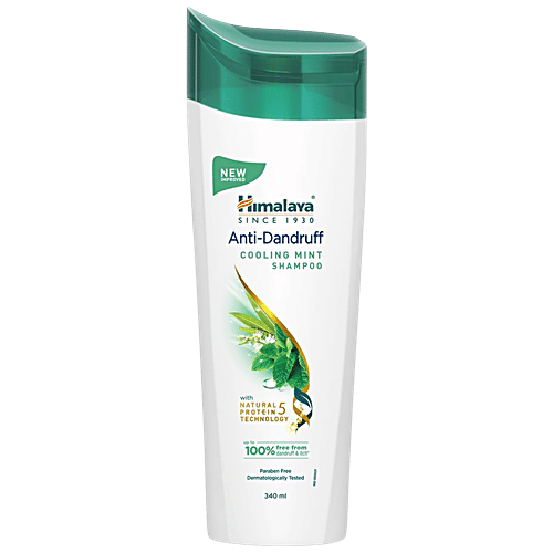 Himalaya Anti-Dandruff Cooling Mint Shampoo up to 00 relief dandruff and itchy scalp with Cooling mint and Tea Tree oil, 340 ml  