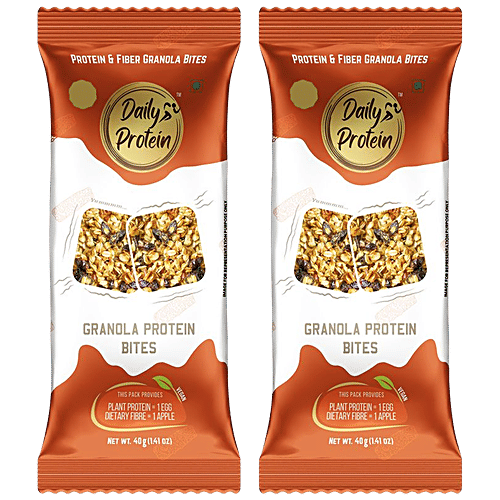 Buy DAILY PROTEIN Granola Protein Bites Vegan, Rich In Fibre, No