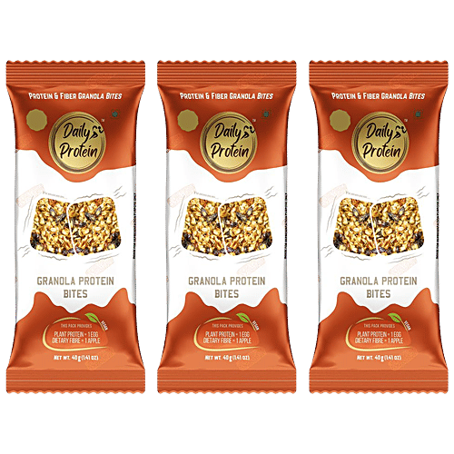 Buy DAILY PROTEIN Granola Protein Bites Vegan, Rich In Fibre, No Preservatives Online at Best