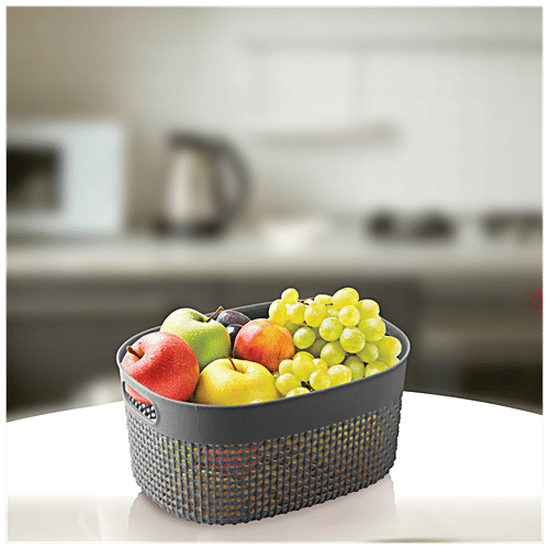 Joyo Filo Basket - Oval, No. 2, 3, 4, Plastic, High Quality, Organiser, Grey, 3 pcs  High Quality
 Organiser
 Multipurpose