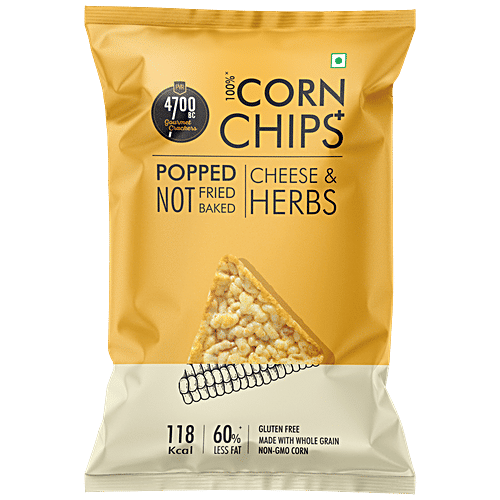 Buy 4700BC Corn Chips+ Cheese & Herbs, Popped, Not Fried Or Baked